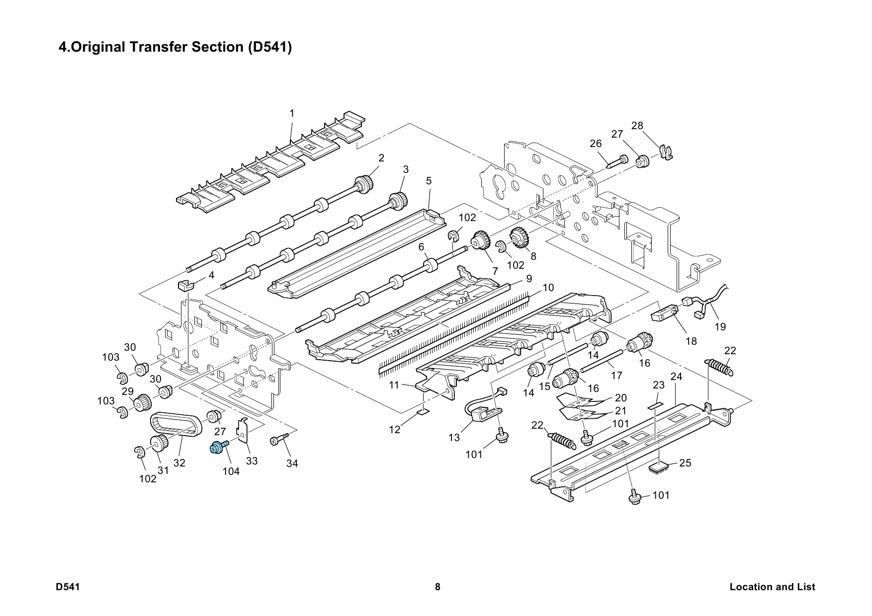 RICOH Options D541 ARDF-DF3050 Parts Catalog PDF download-4